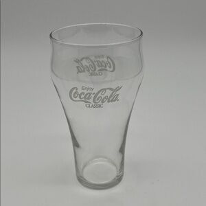 Vintage Libbey “Enjoy Coca-Cola Classic” Clear Glass Bell Soda Pop Cup 6" Flared